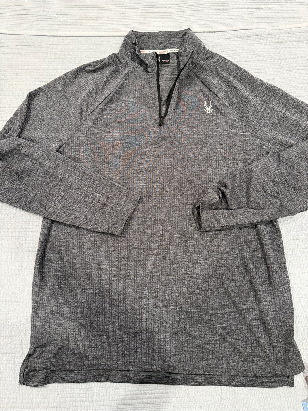 Spyder Charcoal Heather 1/4 Zip Pullover